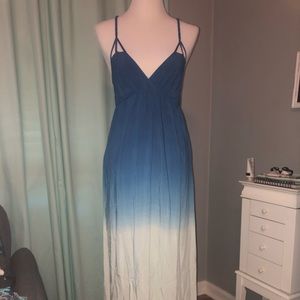 Blue ombré maxi dress